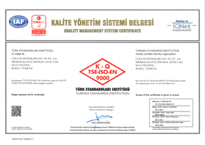 TSE ISO EN 9001 Kalite Yönetim Sistemi Sertifikası