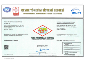 ISO 14001 Çevre Yönetim Sistemi Sertifikası